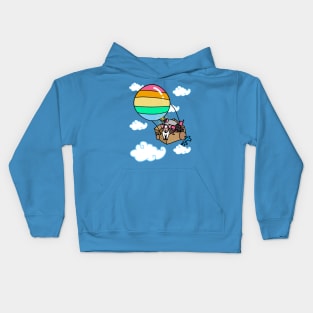Hot Air Balloon Rats (Full Color Version) Kids Hoodie